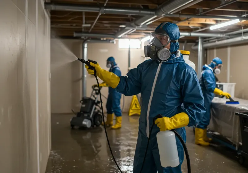 Basement Sanitization and Antimicrobial Treatment process in Mannington, WV